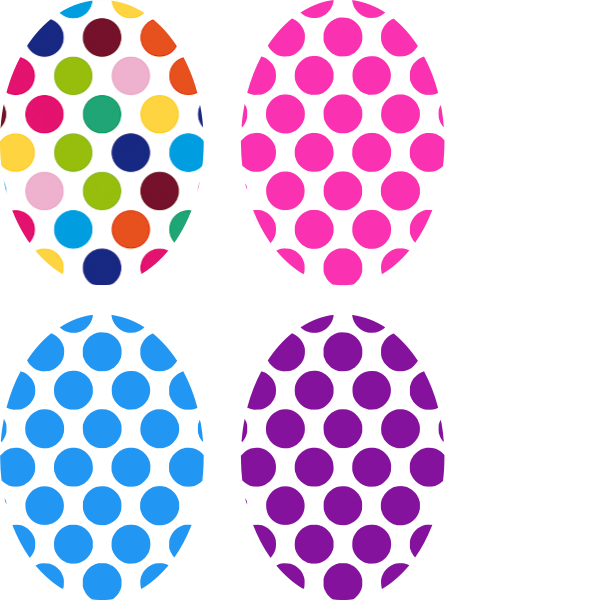 Polka Dot Oval - Assorted 4 Pack (all for same device)