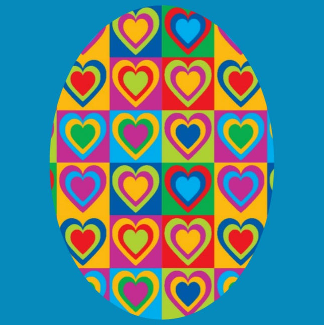 POP ART POP HEARTS OVAL PATCH