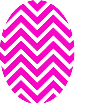 Pink Chevron Oval