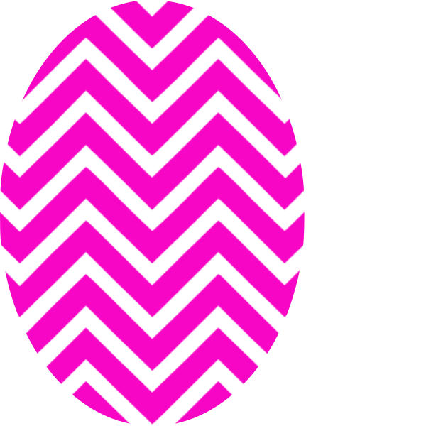 Pink Chevron Oval