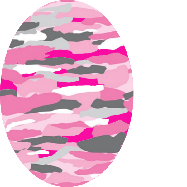 Pink Wash Camo Oval