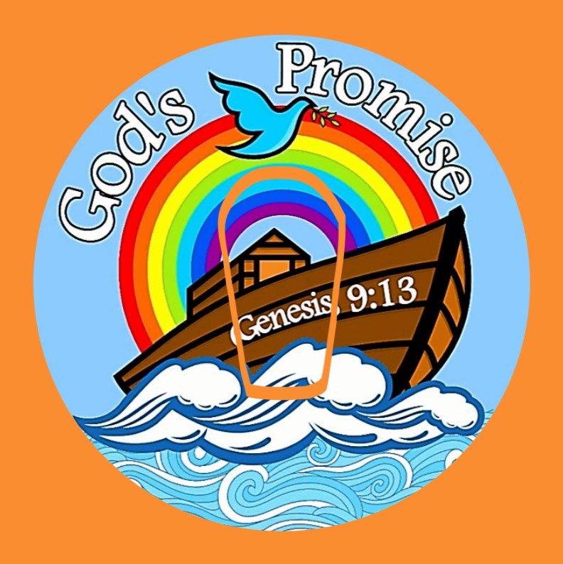 THE RAINBOW - GOD'S PROMISE CIRCULAR PATCH