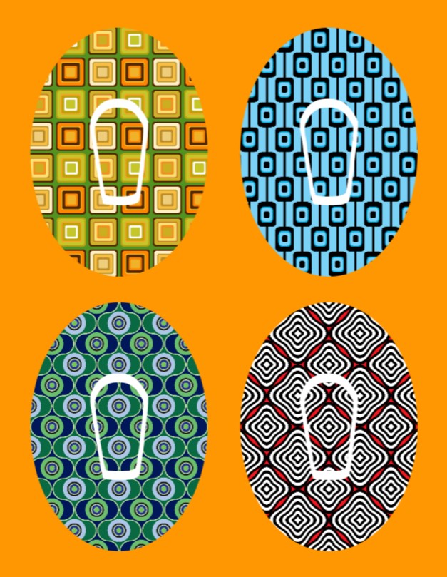 RETRO PATTERNS 4 PATCH SET