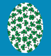 SHAMROCK PATTERN OVAL PATCH