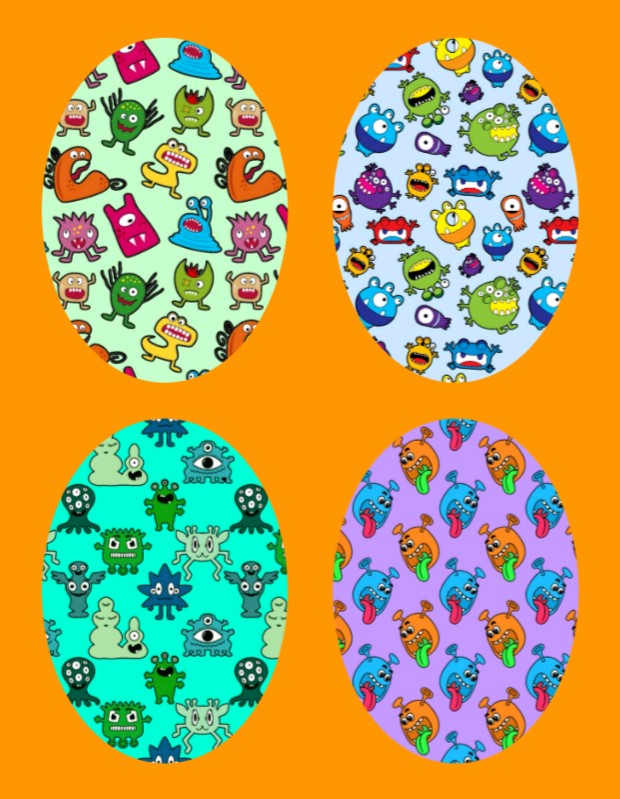 SILLY MONSTERS 4 PATCH SET