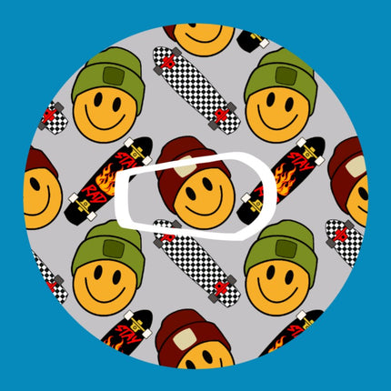 SKATERBOARD SMILEY PATCH
