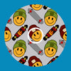 SKATERBOARD SMILEY PATCH