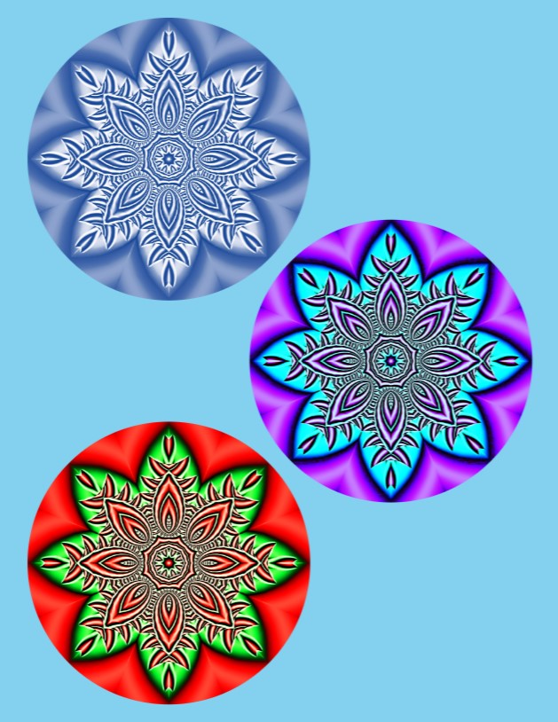 SNOWFLAKE MANDALA 3 PATCH SET