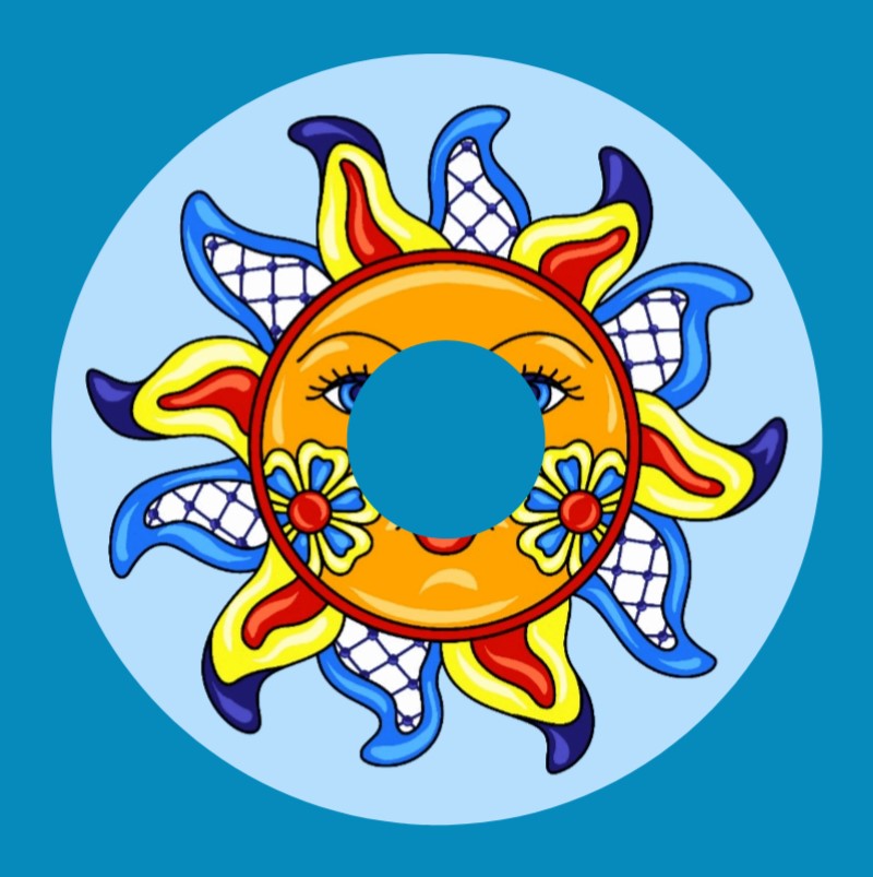 SOUTHWESTERN SUN CIRCULAR PATCH