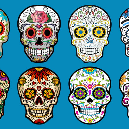 SUGAR SKULL 8 PATCH SET