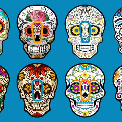 SUGAR SKULL 8 PATCH SET