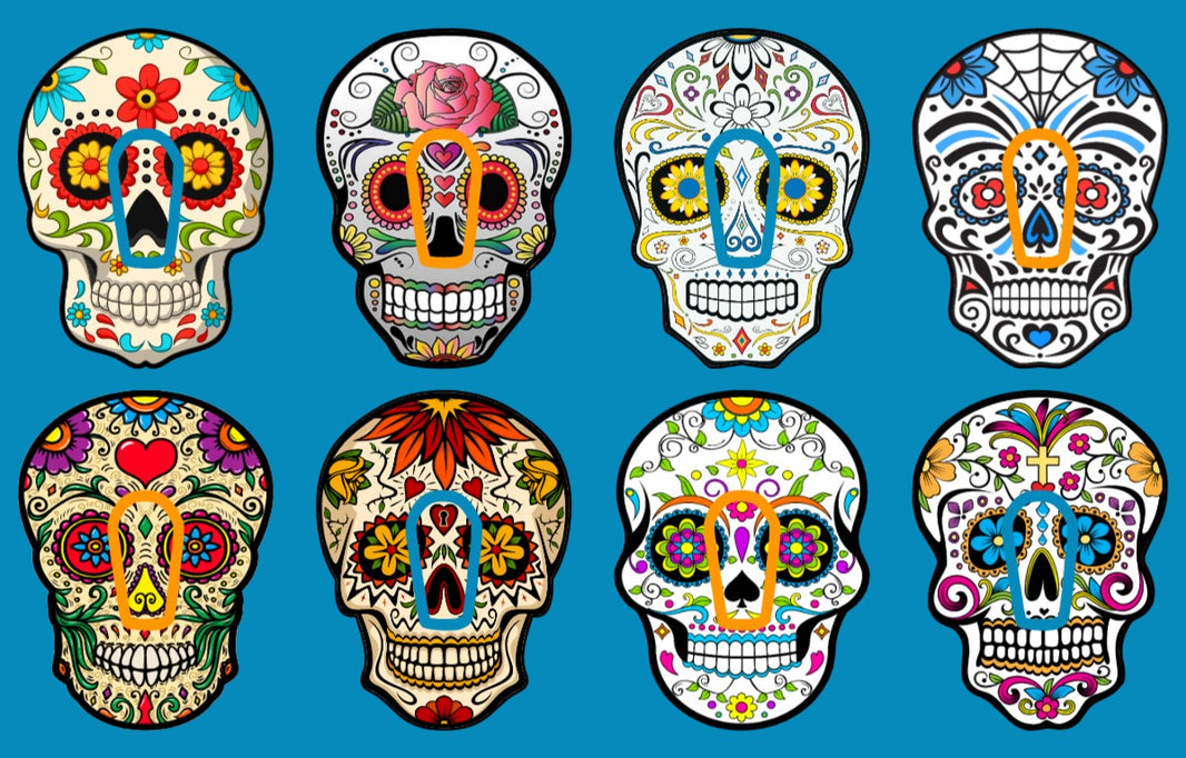 SUGAR SKULL 8 PATCH SET