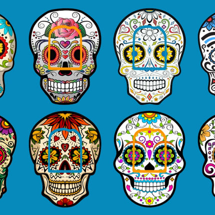 SUGAR SKULL 8 PATCH SET