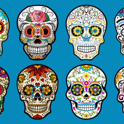 SUGAR SKULL 8 PATCH SET