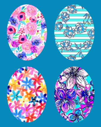 SUNNY DAY FLORALS 4 PATCH SET