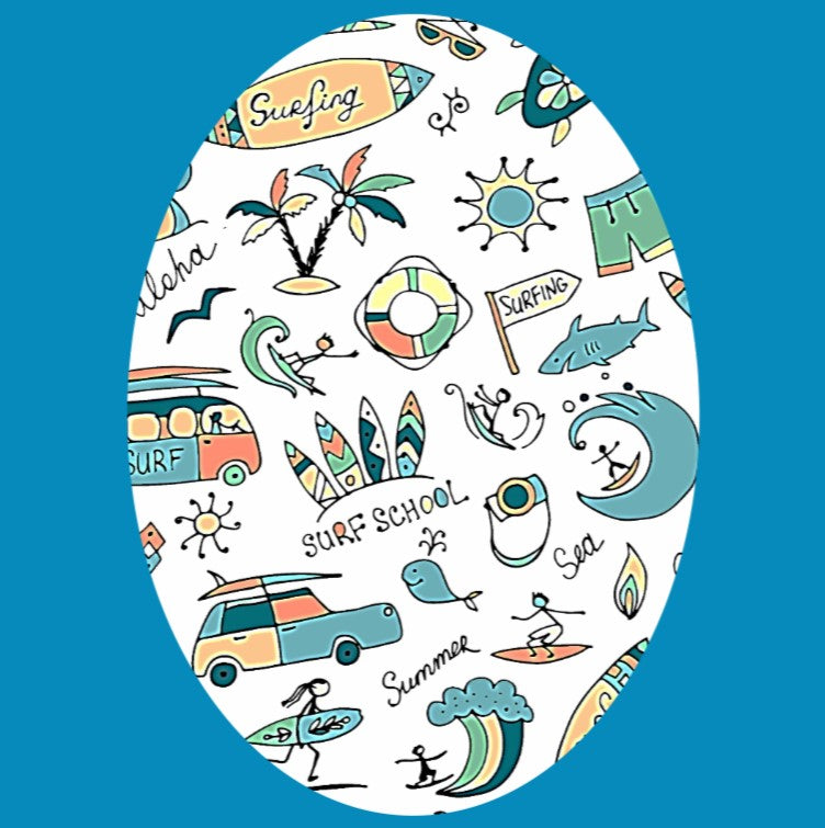 SURF'S UP OVAL PATCH