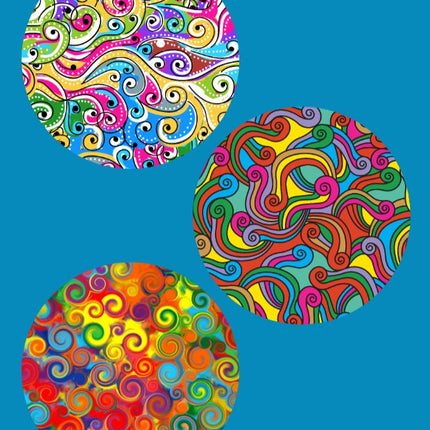 SWIRLS ABSTRACT CIRCULAR 3 PATCH SET