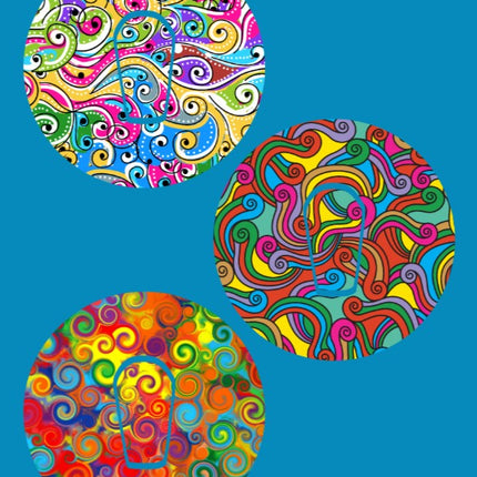 SWIRLS ABSTRACT CIRCULAR 3 PATCH SET