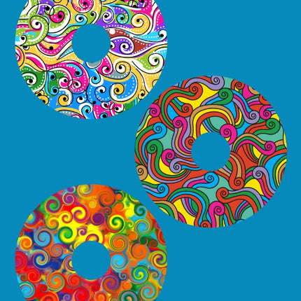 SWIRLS ABSTRACT CIRCULAR 3 PATCH SET