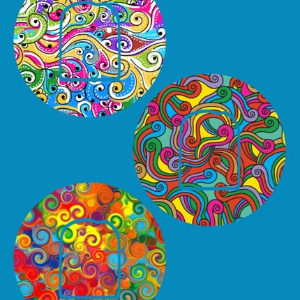 SWIRLS ABSTRACT CIRCULAR 3 PATCH SET