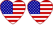 United States Flag Heart Shaped - 2 Pack (same device)
