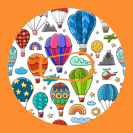 UP UP & AWAY HOT AIR BALLOON CIRCULAR PATCH