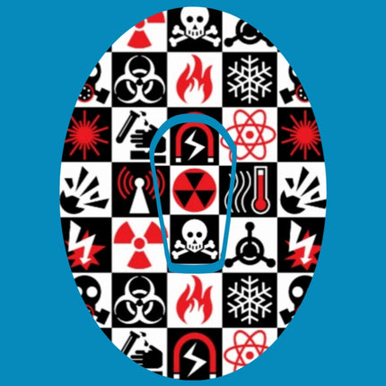 WARNING HAZARD DANGER OVAL PATCH