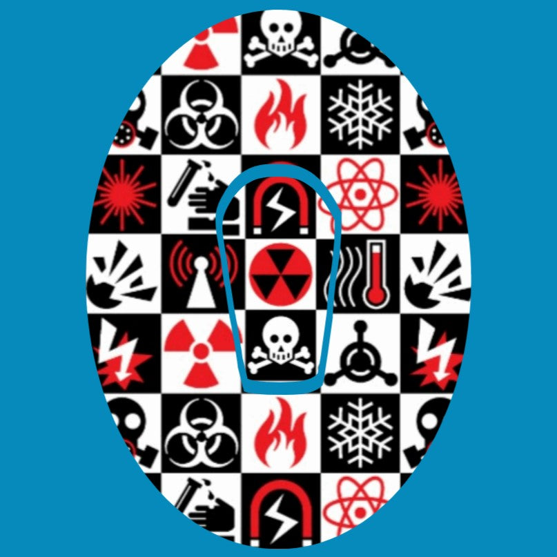 WARNING HAZARD DANGER OVAL PATCH