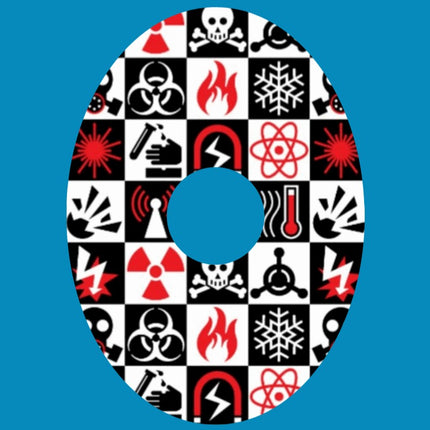 WARNING HAZARD DANGER OVAL PATCH