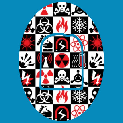 WARNING HAZARD DANGER OVAL PATCH