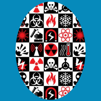 WARNING HAZARD DANGER OVAL PATCH
