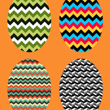 WAVY LINES OVAL 4 PATCH SET
