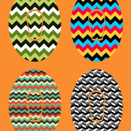 WAVY LINES OVAL 4 PATCH SET