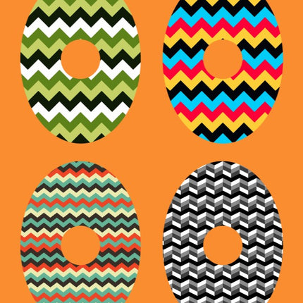 WAVY LINES OVAL 4 PATCH SET