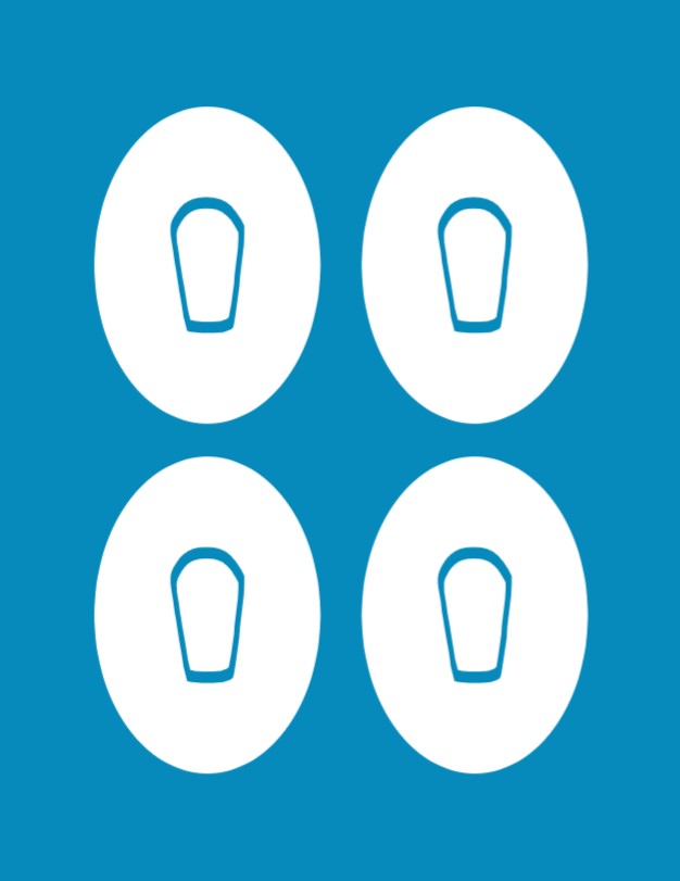 WHITE OVERLAYS 4 PATCH SETS