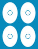 WHITE OVAL OVERLAY 4 PATCH SET