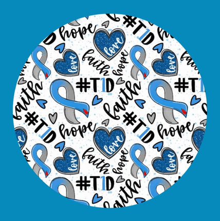 FAITH HOPE & T1D (TYPE ONE DIABETES) CIRCULAR PATCH