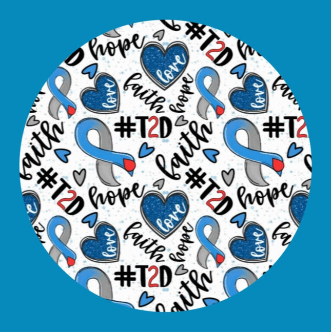 FAITH HOPE & T2D (TYPE TWO DIABETES) CIRCULAR PATCH