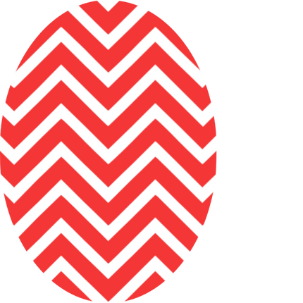 Red Chevron Oval