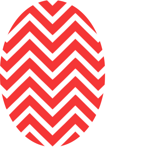 Red Chevron Oval