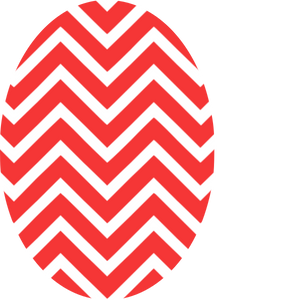 Red Chevron Oval