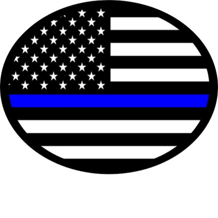 Thin Blue Line Oval -USA